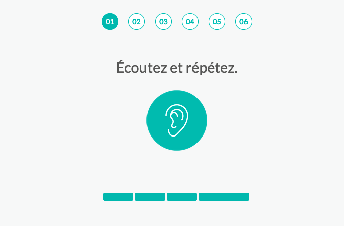 Exercice écouter-répéter