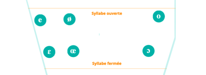 morceau de trapèze vocalique voyelles semi-ouvertes et semi-fermées