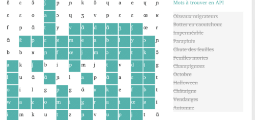 Grille de mots mêlés phonétique